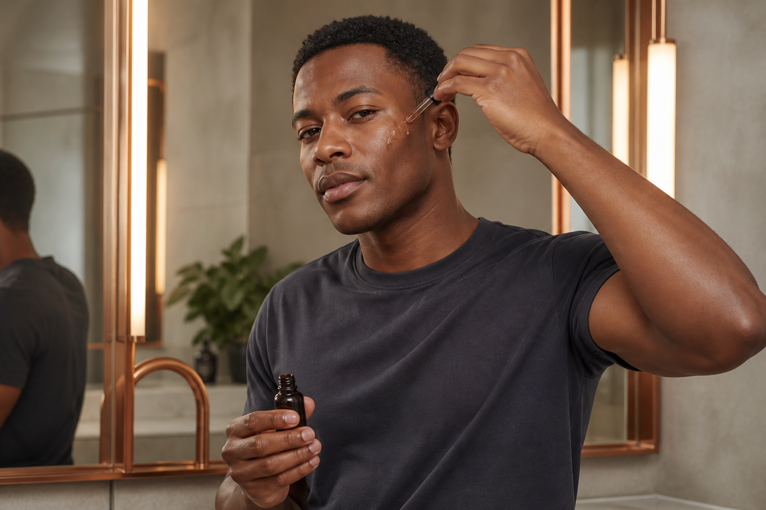 Black man with serum